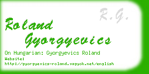 roland gyorgyevics business card